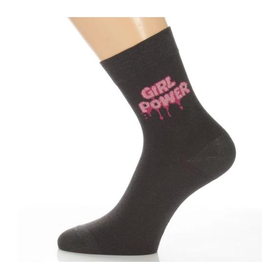 Klasszik zokni - Girl power mintás