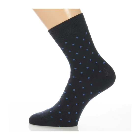 Klasszik zokni - Kék pöttyös mintás