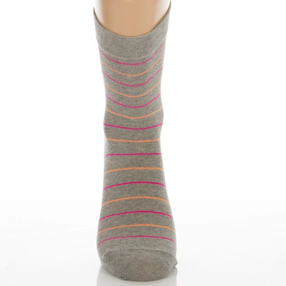 Klasszik zokni-Melírszürke UV csík mintás