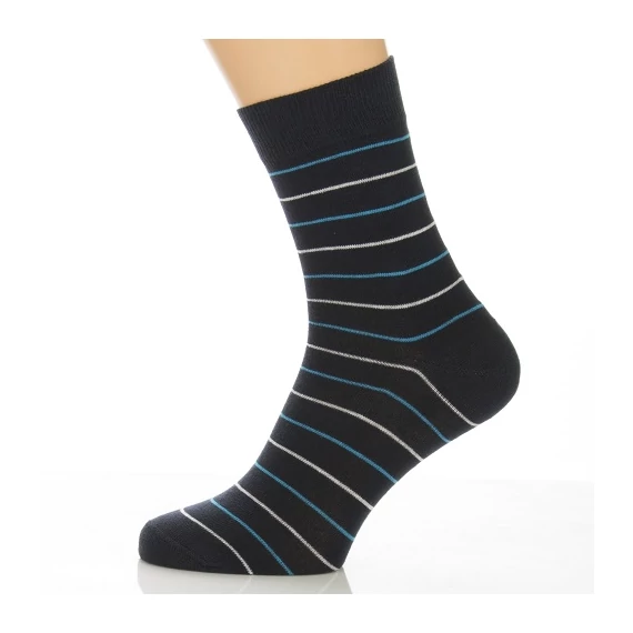 Klasszik zokni - Kék-fehér csíkos mintás