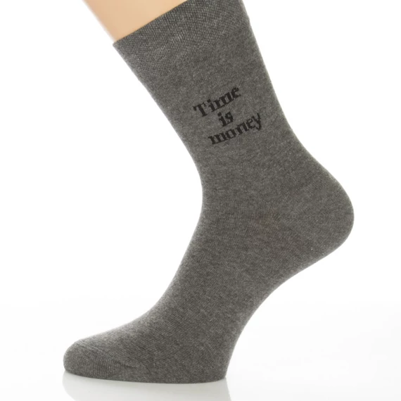 Klasszik zokni - Time is Money mintás