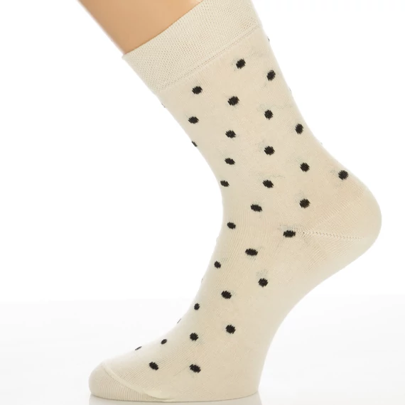 Klasszik zokni-Vanillia fekete pötty mintás