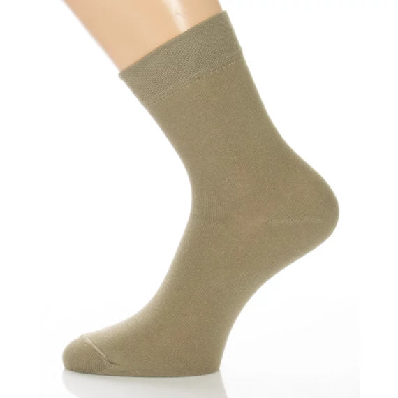 100% Pamut zokni - egyszínű sötétbézs