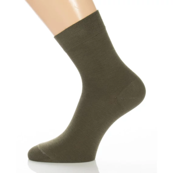 100% Pamut zokni - egyszínű vadászzöld