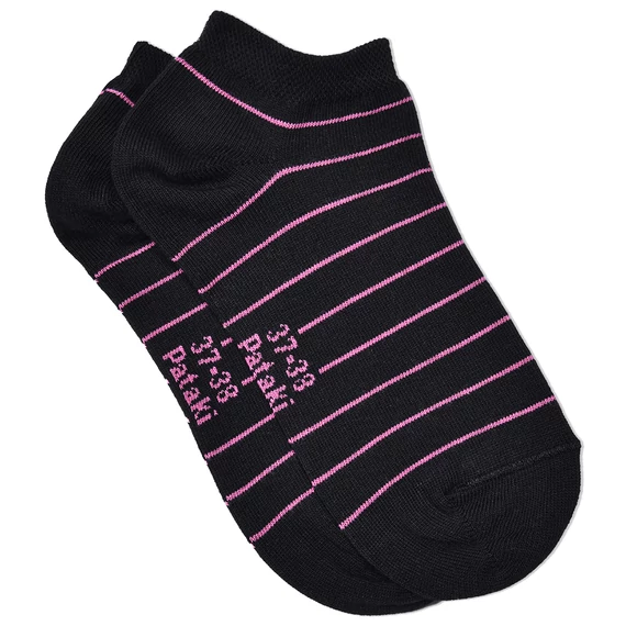 Fekete pink csíkos titokzokni 37-38