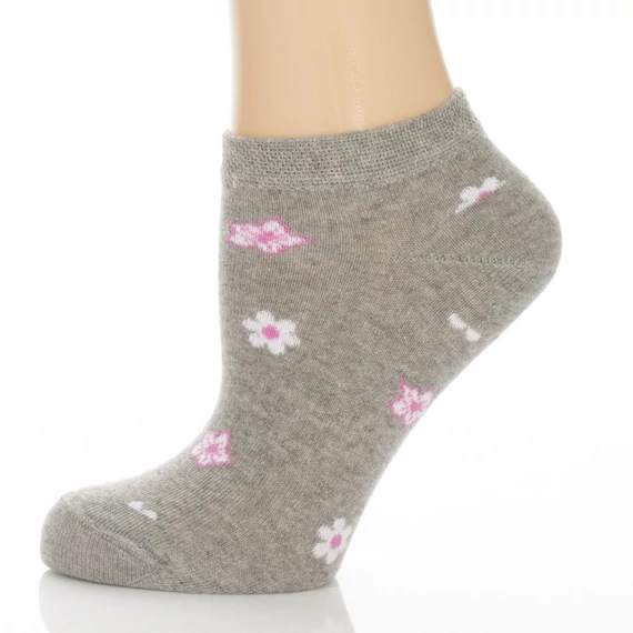 Titokzokni - szürke virágos mintás