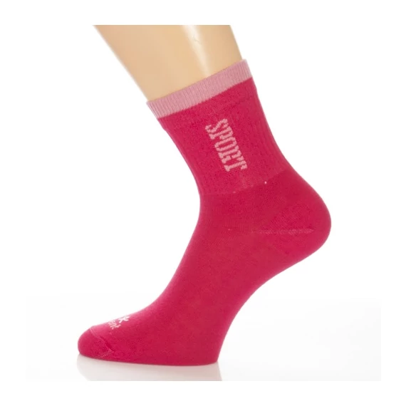 Vékony sportzokni - Fuxia feliratos