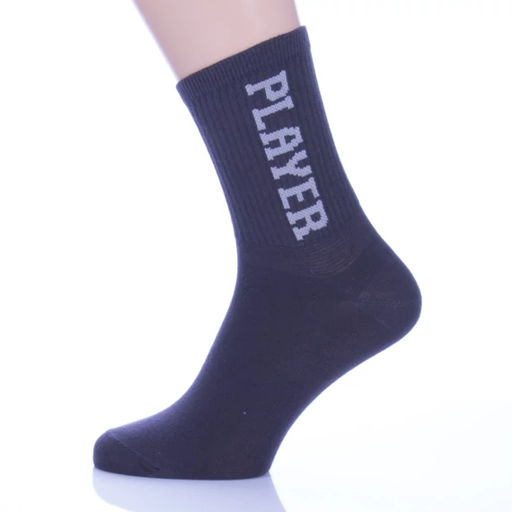 Vékony sportzokni - Player grafit mintás