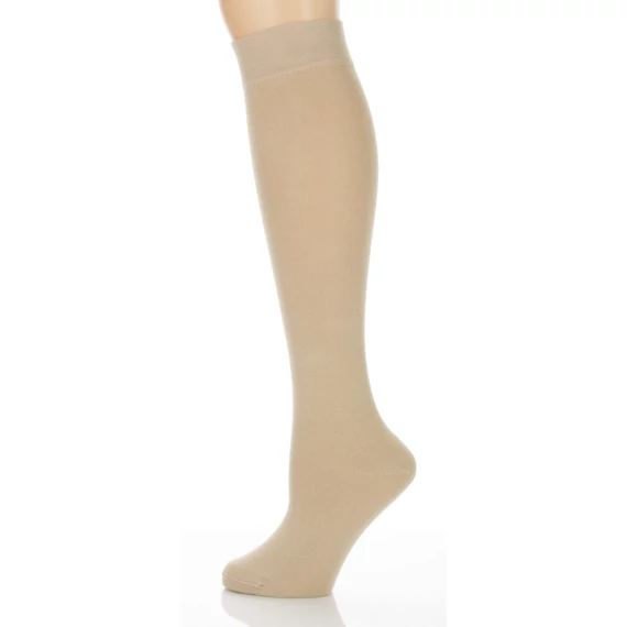 Vékony térdzokni - egyszínű bézs