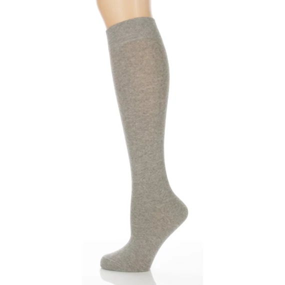 Vékony térdzokni - melírozott világosszürke