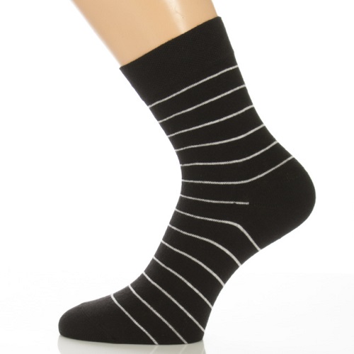 Klasszik zokni - Fekete fehér csíkos