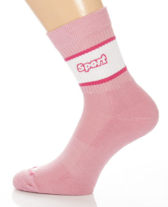 Sport talpfrottír zokni - pink sport